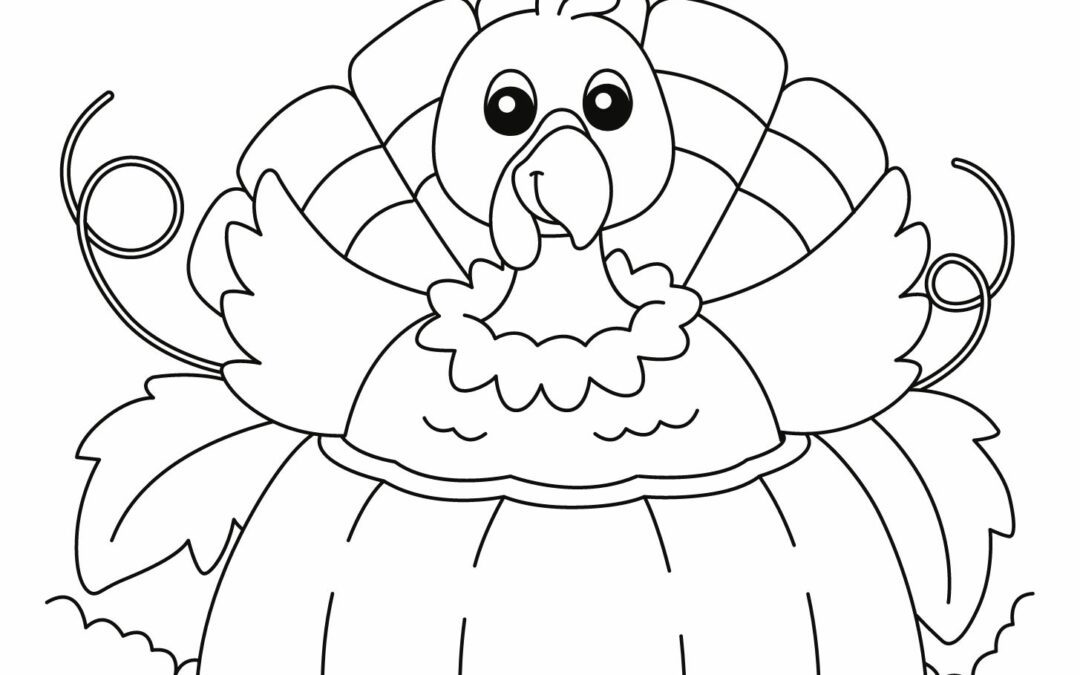 Printable Thanksgiving Color Sheet from GLAMoms 🦃🧡