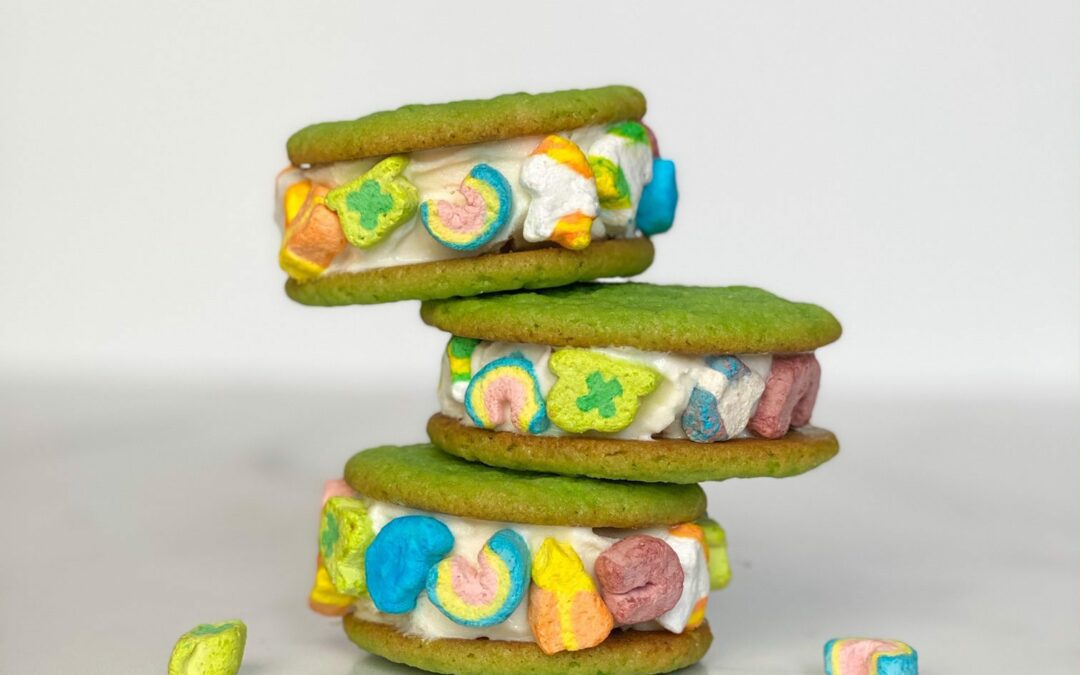 Lucky Charm Ice Cream Sandwiches