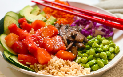Sesame-Sriracha Watermelon Poke Bowl