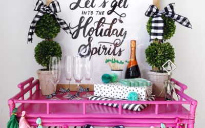 How to Style a Festive Bar Cart
