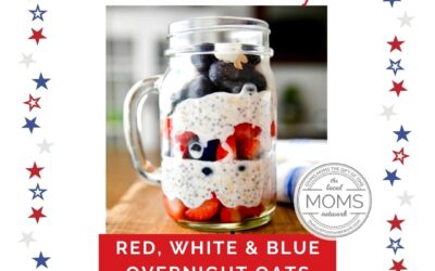Easy Breakfast Idea: Red, White & Blue Overnight Oats!