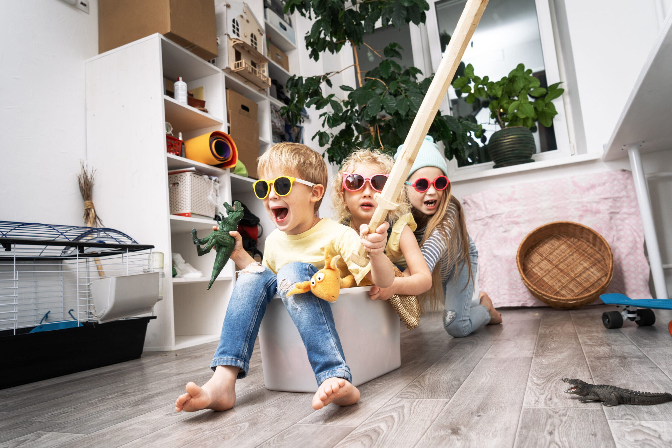Kids having screen-free fun