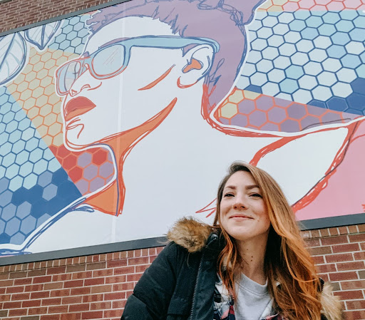 Marissa and mural Marissa Tawney Thaler
