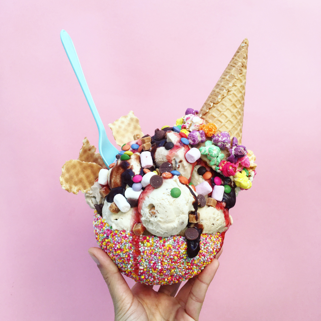 sundae with and