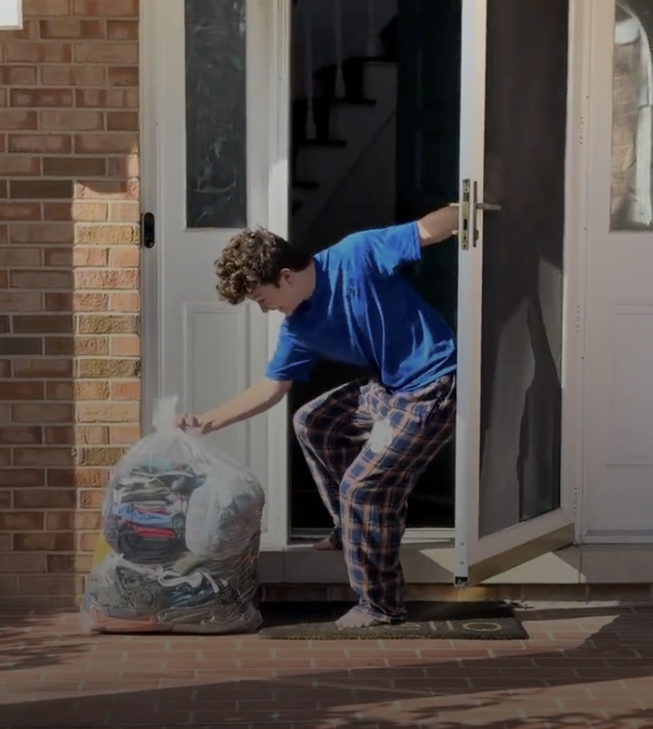 Fresh load of laundry dropped off at the home!