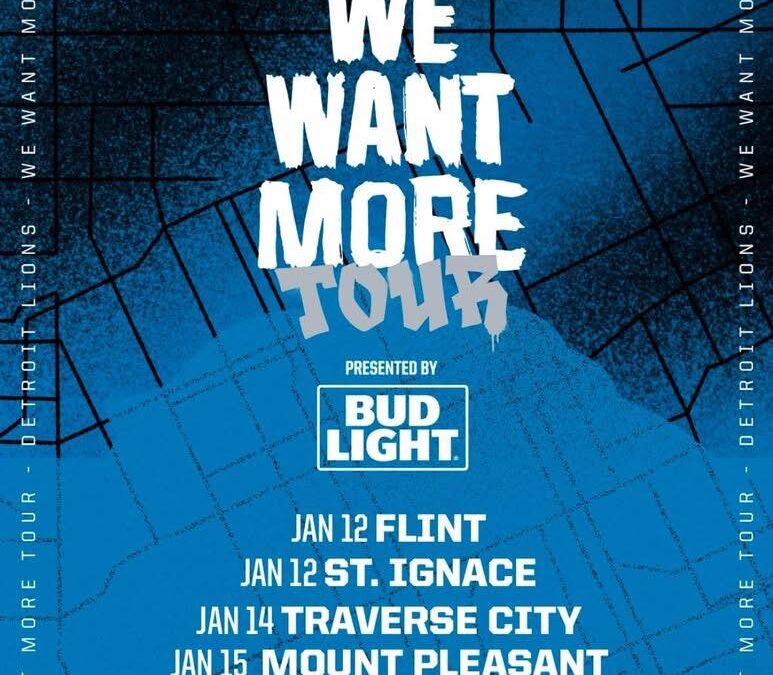 Detroit Lions We Want More Tour Rolls into Greater Lansing!