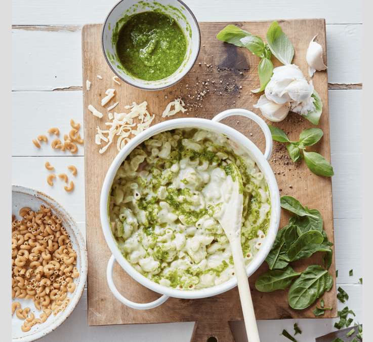 Pesto Mac and Cheese from Two Peas and Their Pod