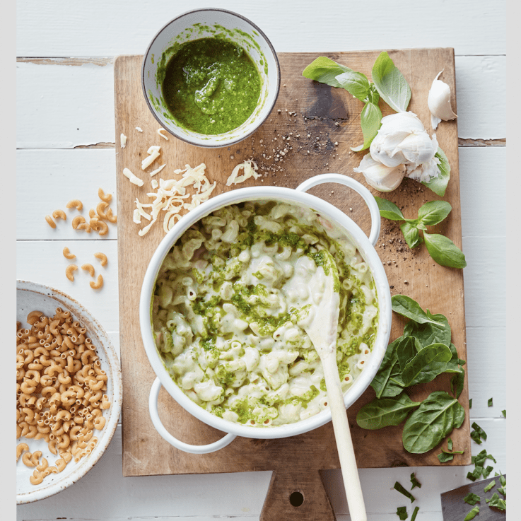 pesto Mac anc cheese