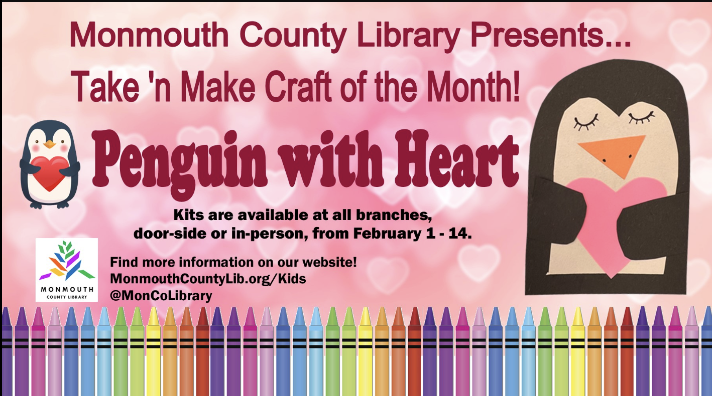Monmouth County Library System Take'n Make Craft of The Month! The