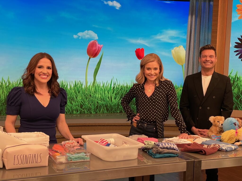 How to Declutter Like You’re Moving (Even if You’re Not!). Featured here Ali Wenzke on "Live with Kelly and Ryan" 