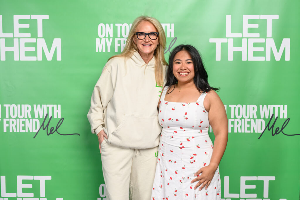 Author Mel Robbins with Giggles Play owner, Jes Ortega