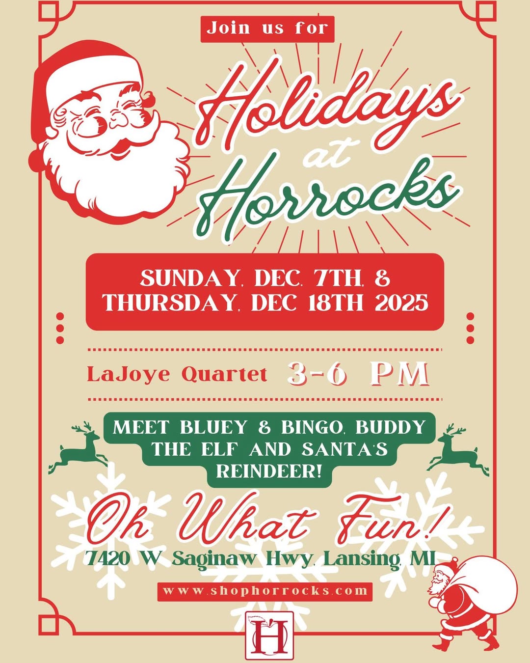 holidays at horrocks