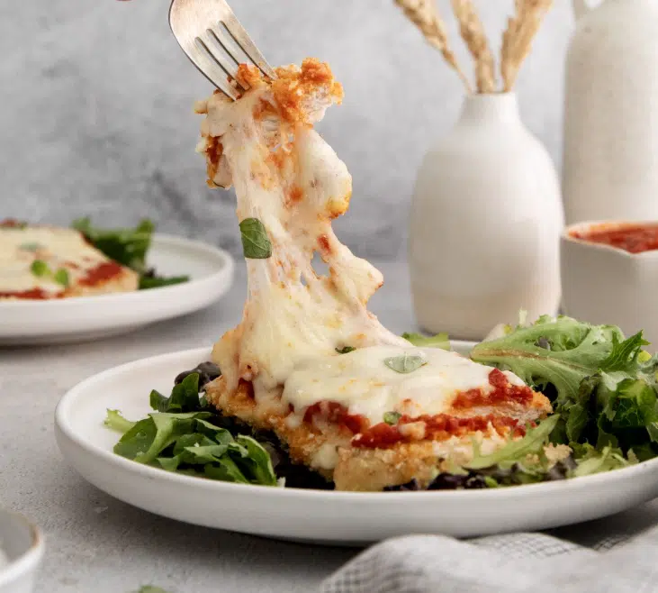 Weeknight Baked Chicken Parmesan from Kat Ashmore