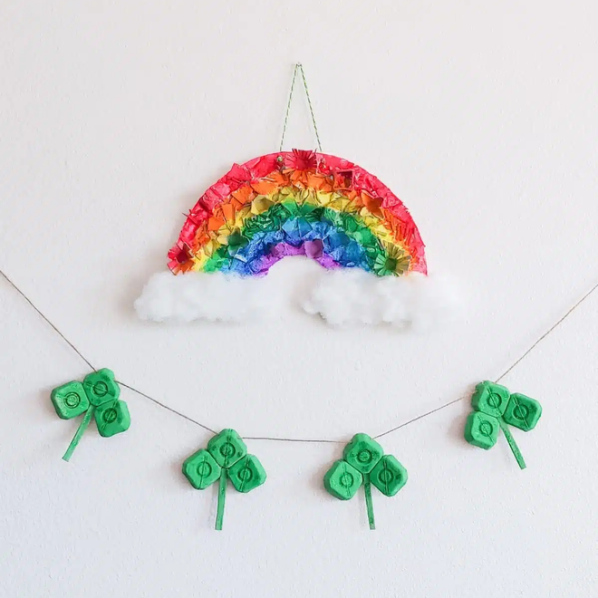 Recycled Rainbow Garland!