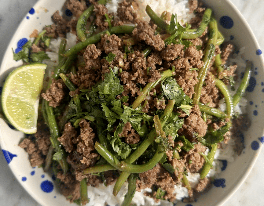 Rainy Day – What to make for dinner!! Ginger Soy Beef with Green Beans