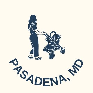A mother pushing a stroller with a baby in Pasadena, MD, family-friendly outdoor activity.