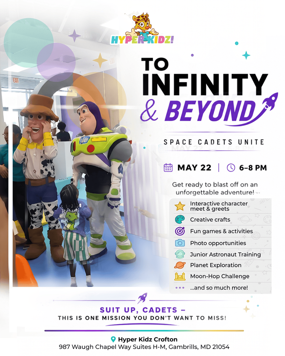 Explore space adventures with interactive characters, crafts, and activities for kids.