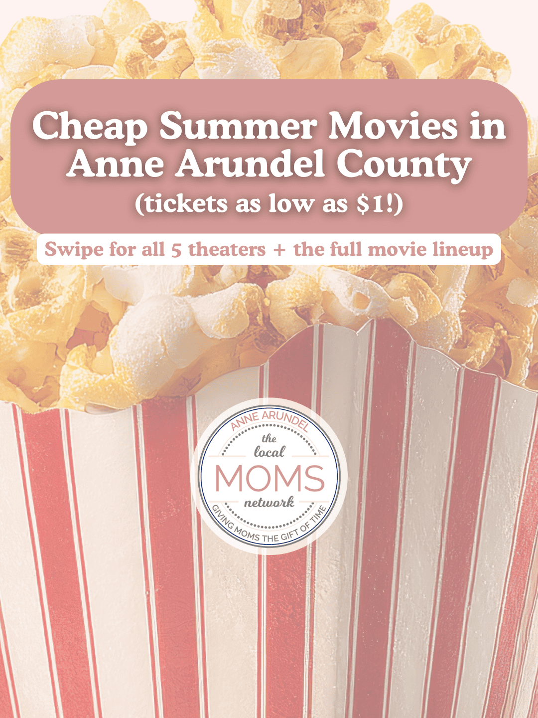 Ocean City Moms offers cheap summer movies in Anne Arundel County with tickets as low as $1.