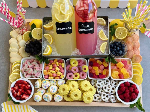 Lemonade Stand Snack Board from The BakerMama