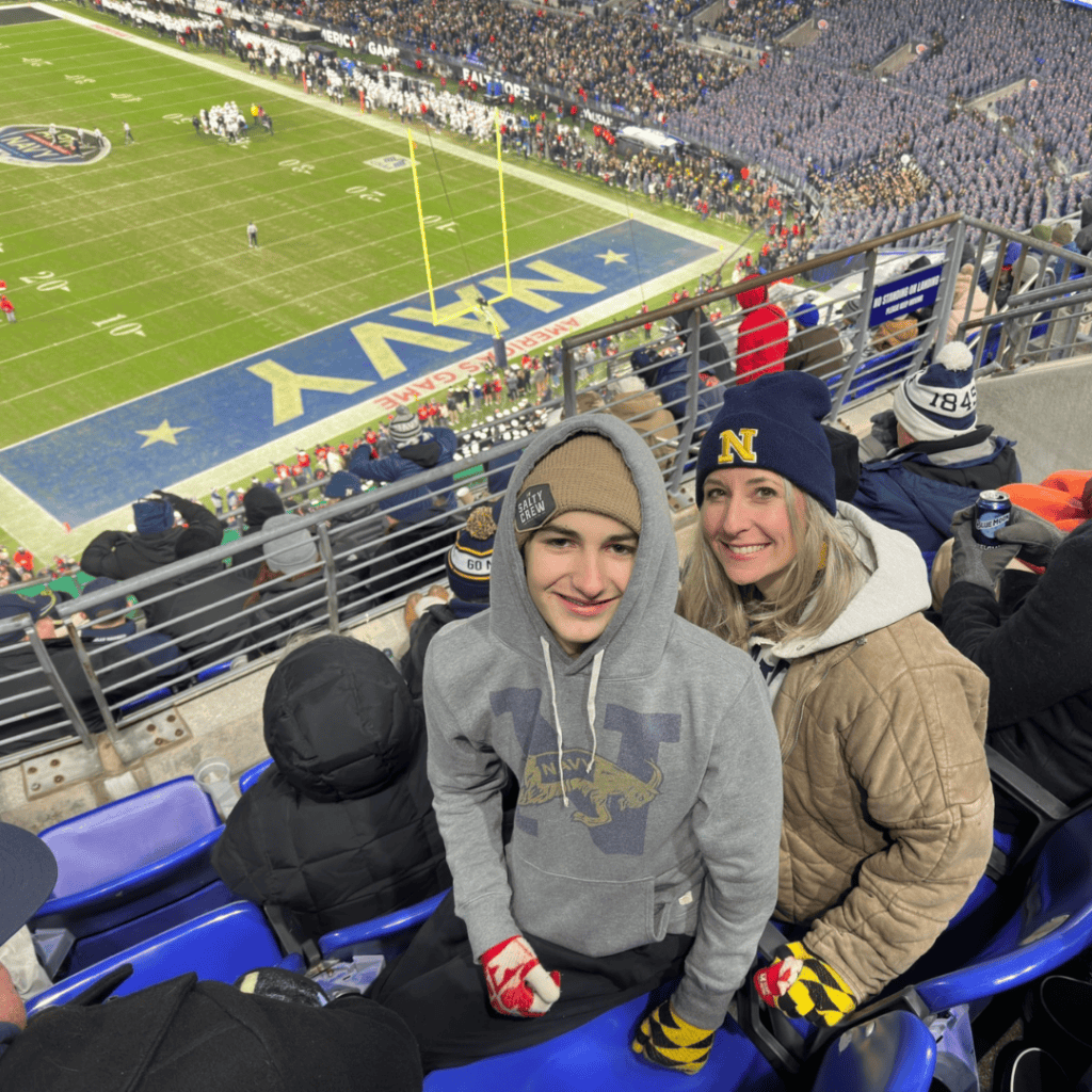 Ocean City Moms watching a football game at Lincoln Financial Field in Philadelphia.