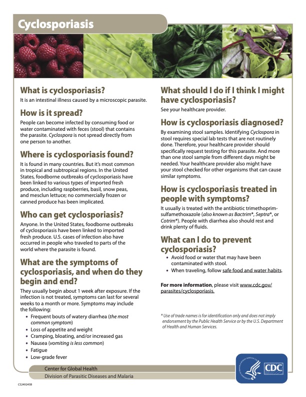 michigan Cyclospora outbreak