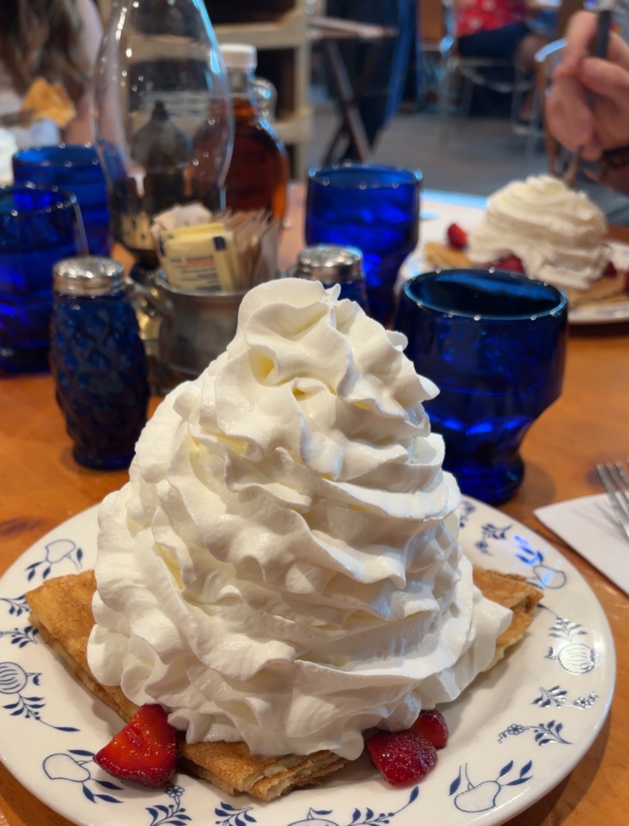 Al Johnson's Swedish pancakes with strawberries | Chicago North Shore Moms
