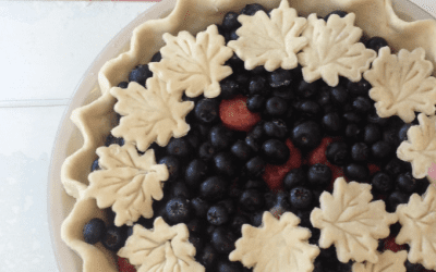 Fourth of July Blueberry Pie