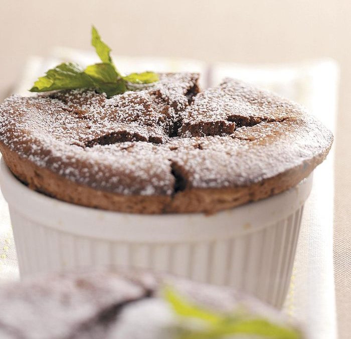 Chocolate Mint Souffles