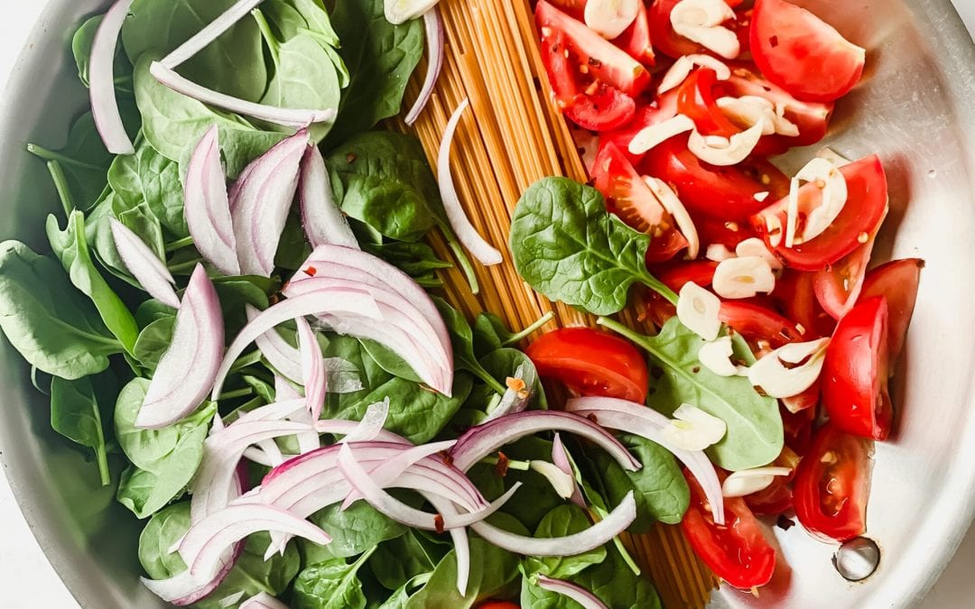 Easy Dinner: One Pan Skillet Spaghetti!