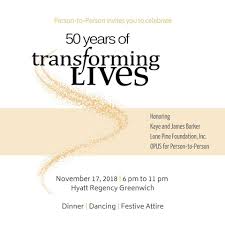 Person-to-Person Announces ﻿50 Years of Transforming Lives Gala