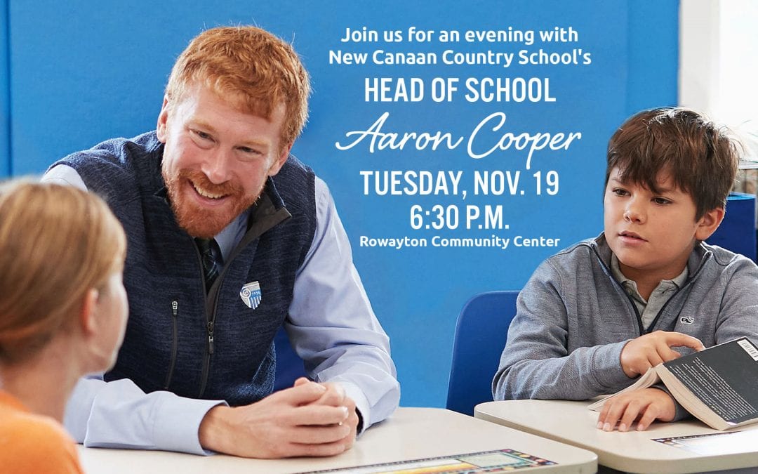 Drinks and an Informal Evening in Rowayton with Head of New Canaan Country School, Aaron Cooper