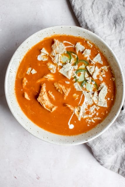 Winter Soup Idea: Creamy Chicken Tortilla