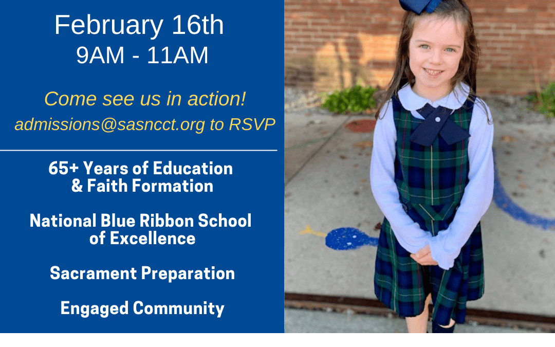 Come & See St. Aloysius Catholic School, Wednesday February 16!