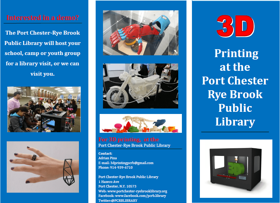 3D Printing – Free Classes at Port Chester Rye Brook Library