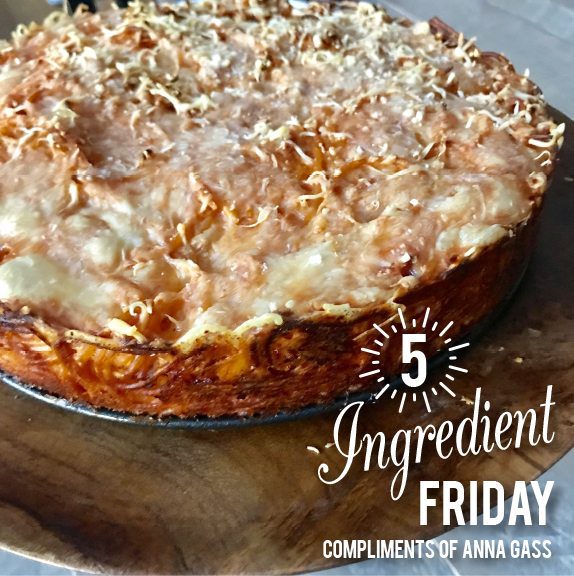 Five Ingredient Friday! Spaghetti Pie compliments of Anna Gass