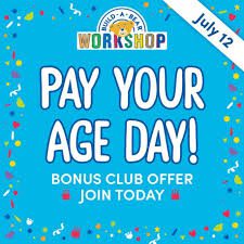 Build A Bear's Pay Your Age Day!