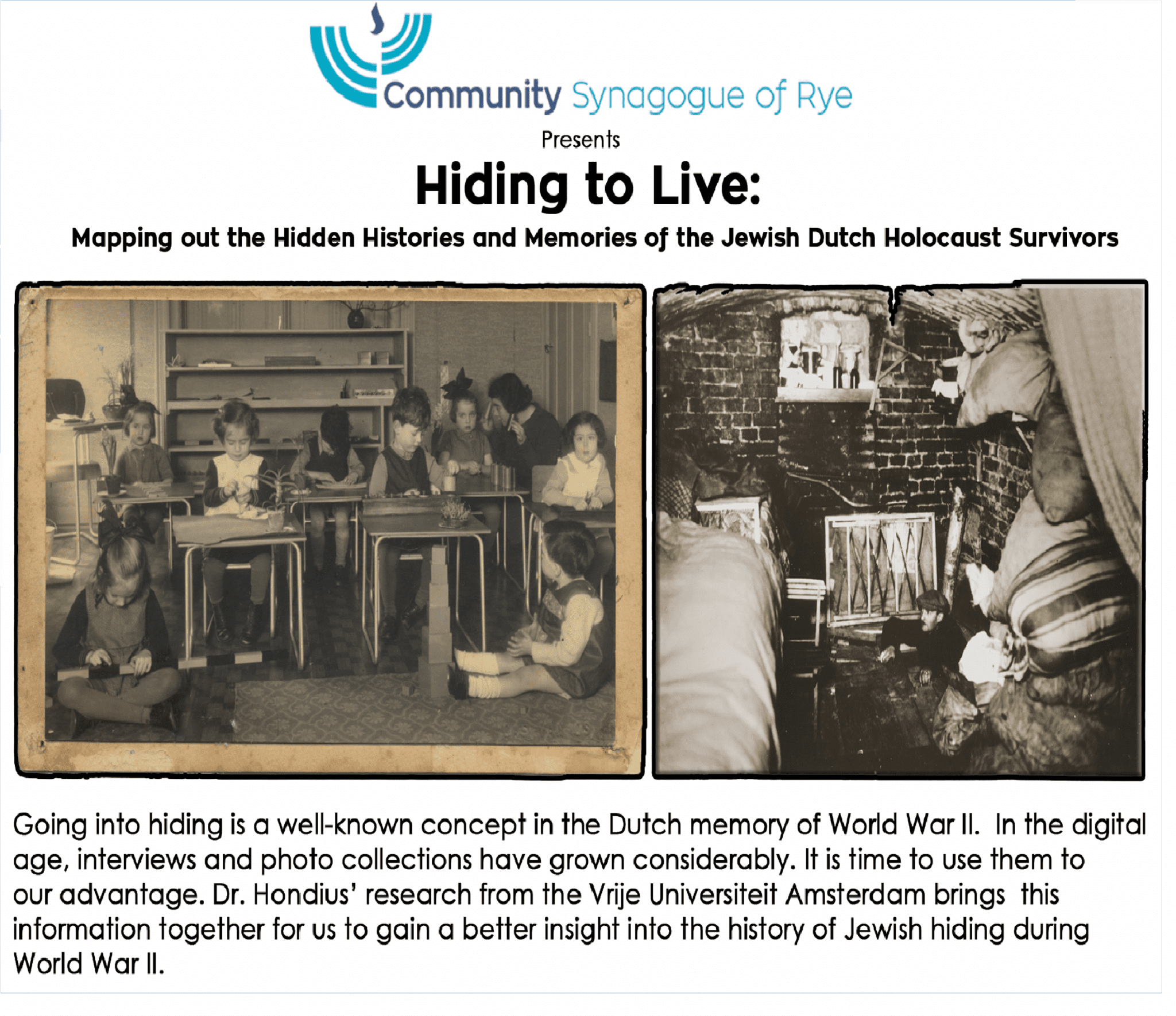 Hiding to Live: Mapping out the Hidden Histories & Memories of the Jewish Dutch Holocaust Survivors