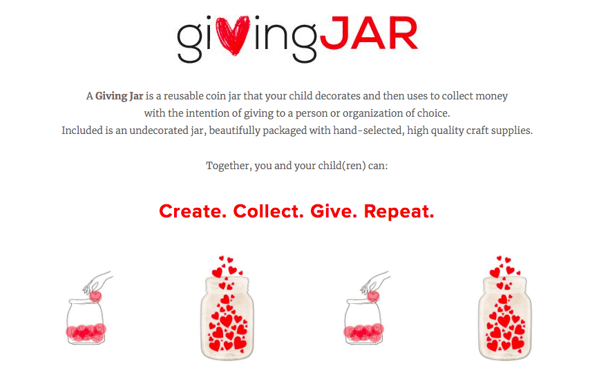 Introducing givingJars – A perfect weekend activity, and a new way to give Kids ownership over their own giving!
