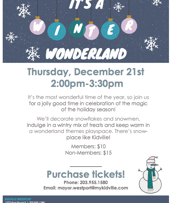 You're Invited to a Kidville Winter Wonderland – This Thursday!