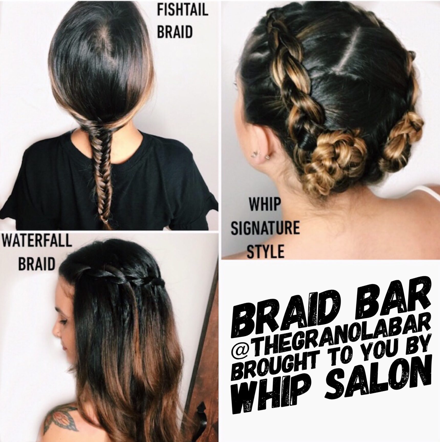 Braid Bar at The Granola Bar on 6/28! (brought to you by WHIP Salon ...