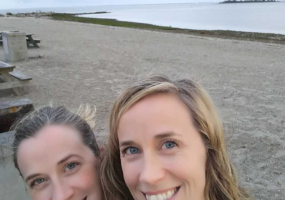 Westport Mom, Kate Pollock, and twin sister share their story battling cancer together, and will participate in this Saturday's Swim Across America event!