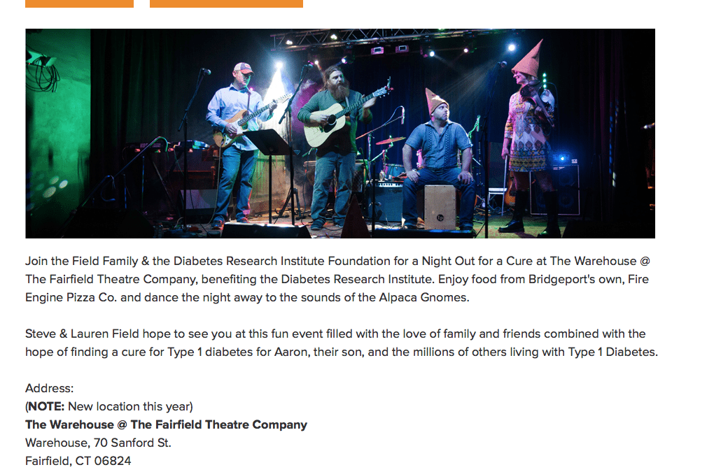 Join the Field Family and the Diabetes Research Foundation for Night out for a Cure