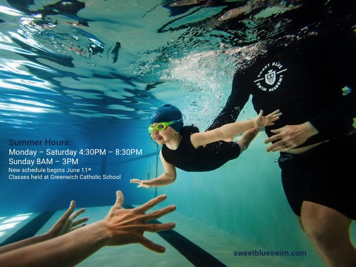 Sweet Blue Swim Academy Announces Summer Hours beginning June 11th!