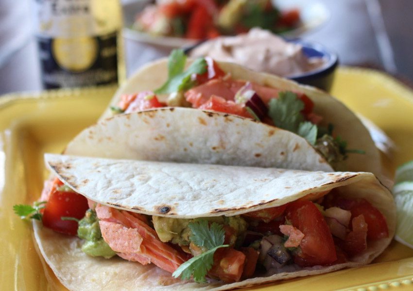 Southwest Salmon Tacos from Aux Delices!