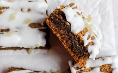 Frosted Gingerbread Blondies courtesy of CatwithaK!