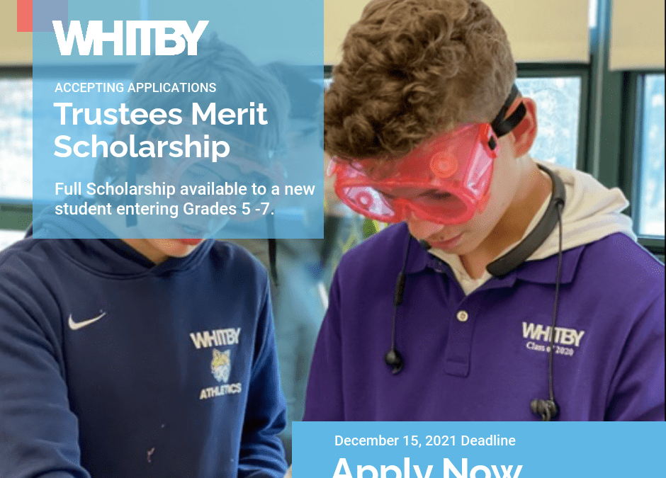 2022 Whitby Trustees Merit Scholarship