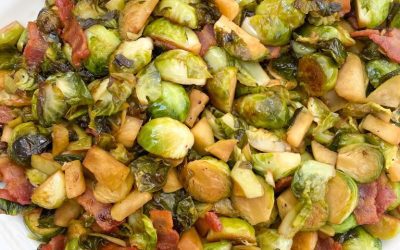 Sweet & Sour Brussels Sprouts with Apple & Bacon!