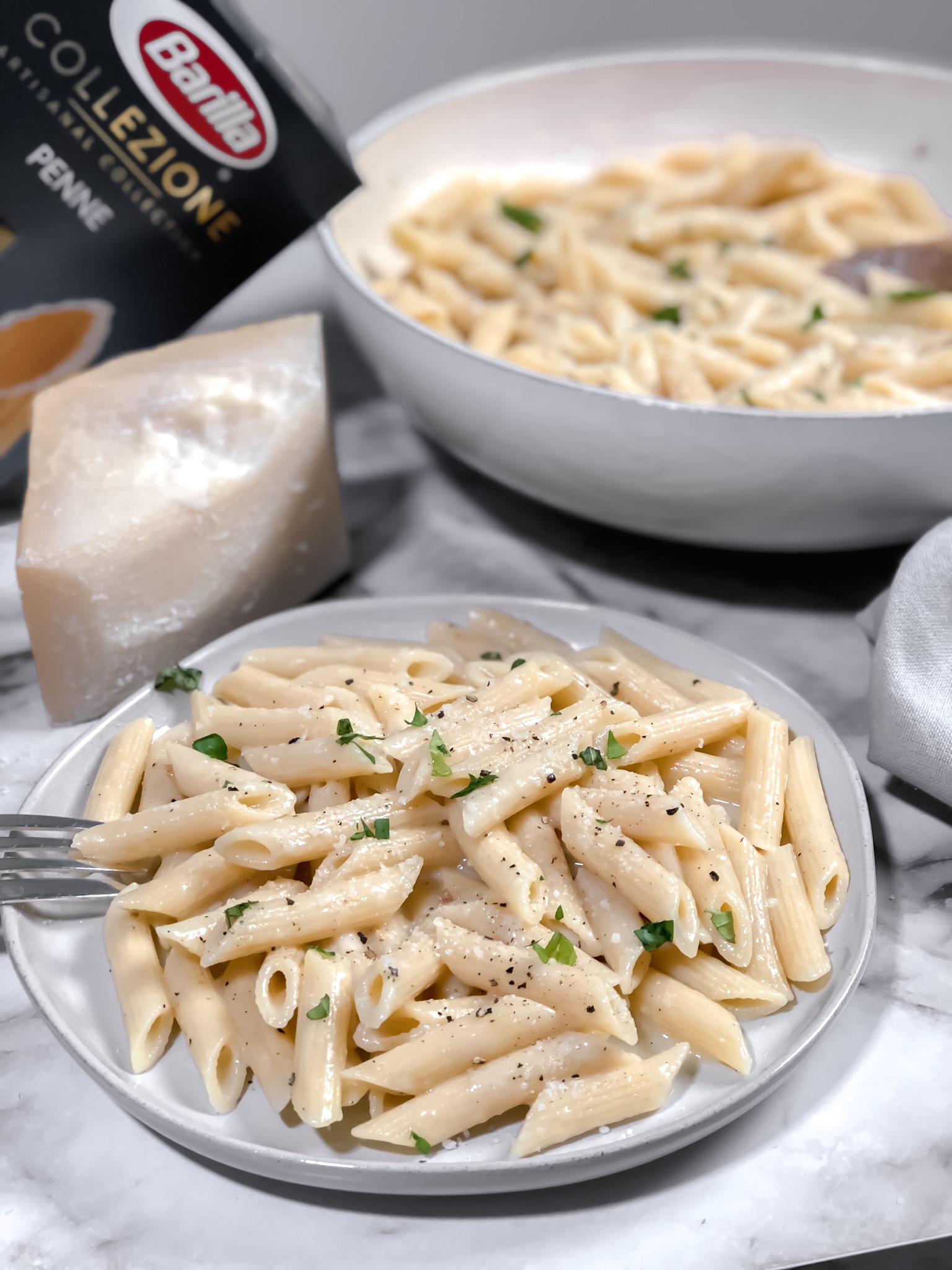 Collezione Penne – Cacio e Pepe with Cheese