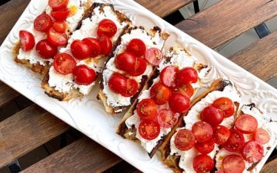 Whipped Ricotta Crostini with Cherry Tomatoes