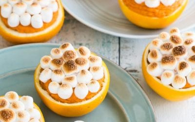 Healthy Treat-Sweet Potatoes in Orange Cups